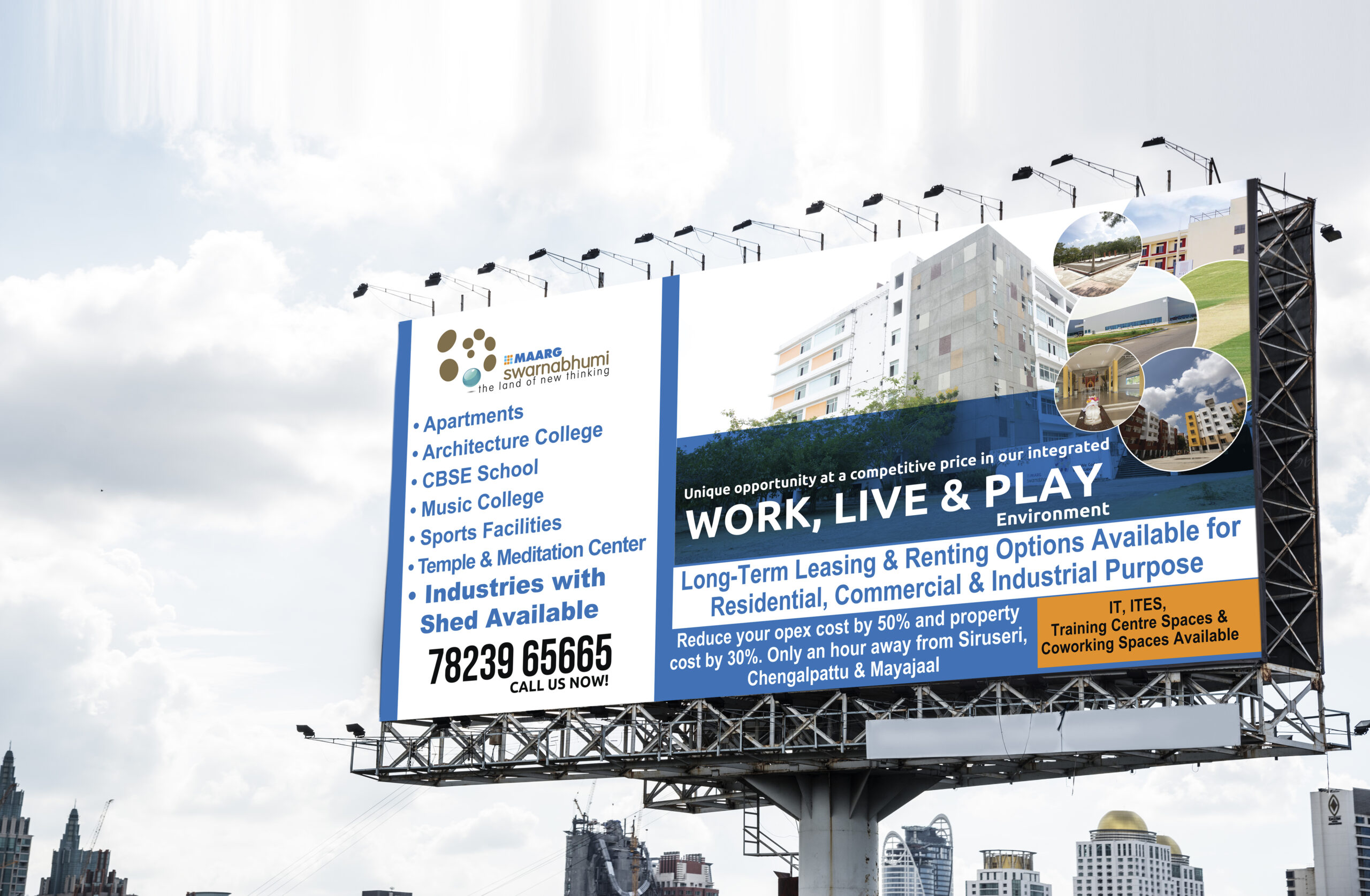 Blank bill board mockup