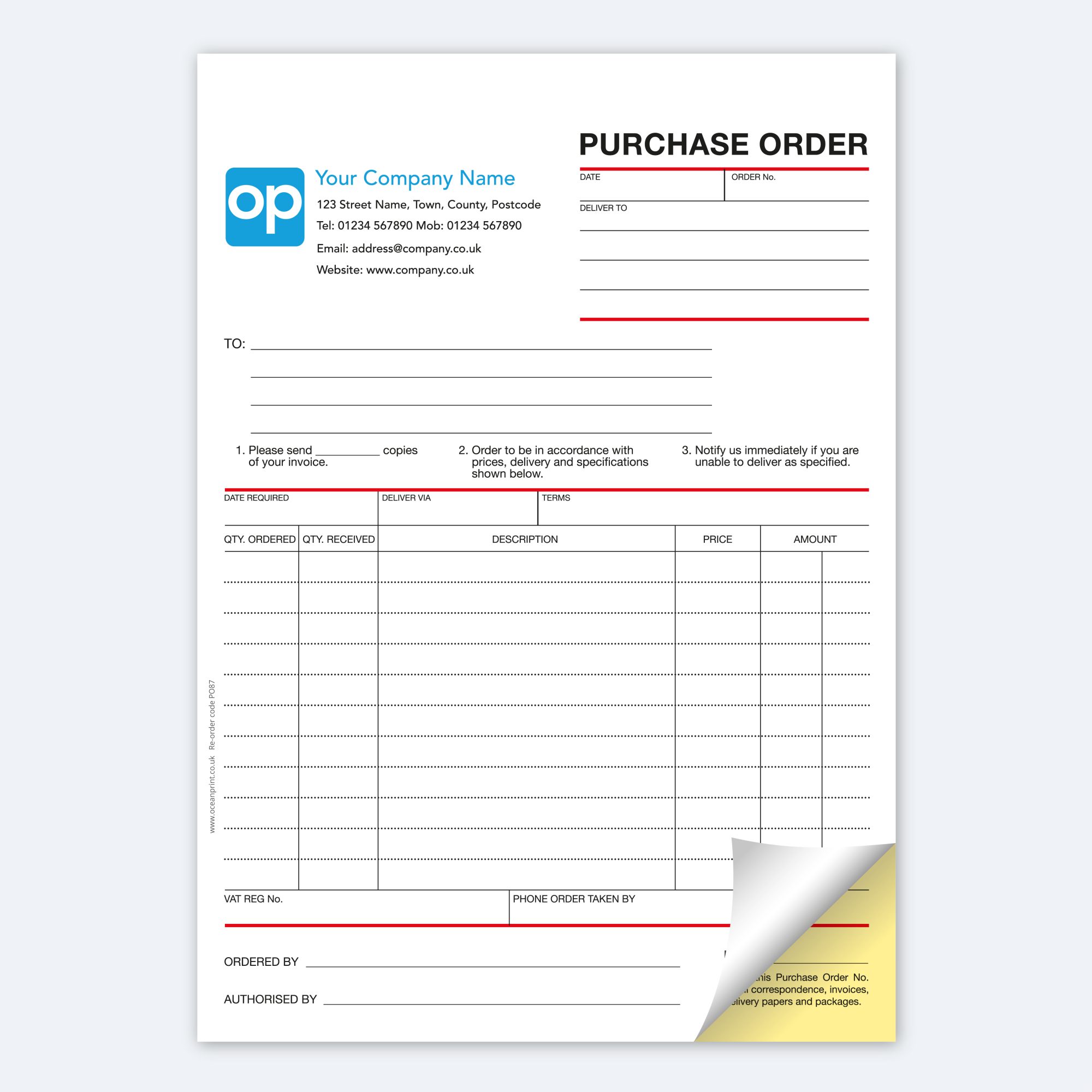 PO87-Purchase-Order-Duplicate-NCR-Carbonless